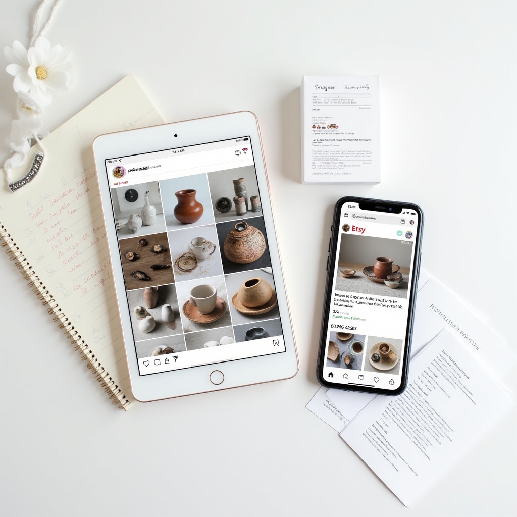 Griglia di immagini prodotto ottimizzate per Instagram ed Etsy